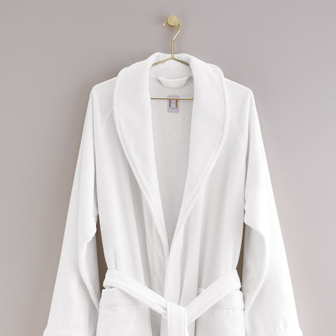 Shawl Collar Bathrobe with Piping