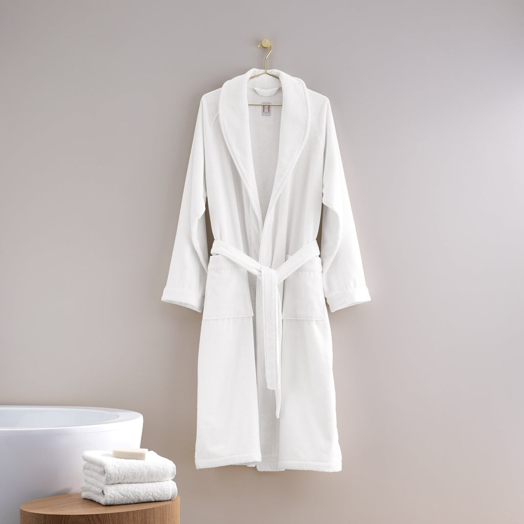 Shawl Collar Bathrobe with Piping