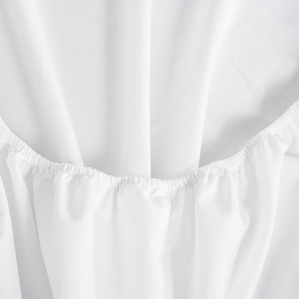 thumbnail image 2 of Soleil D'ocre, Poly Cotton Fitted Sheet 160 X 200 Cm Percale White 2 of 9